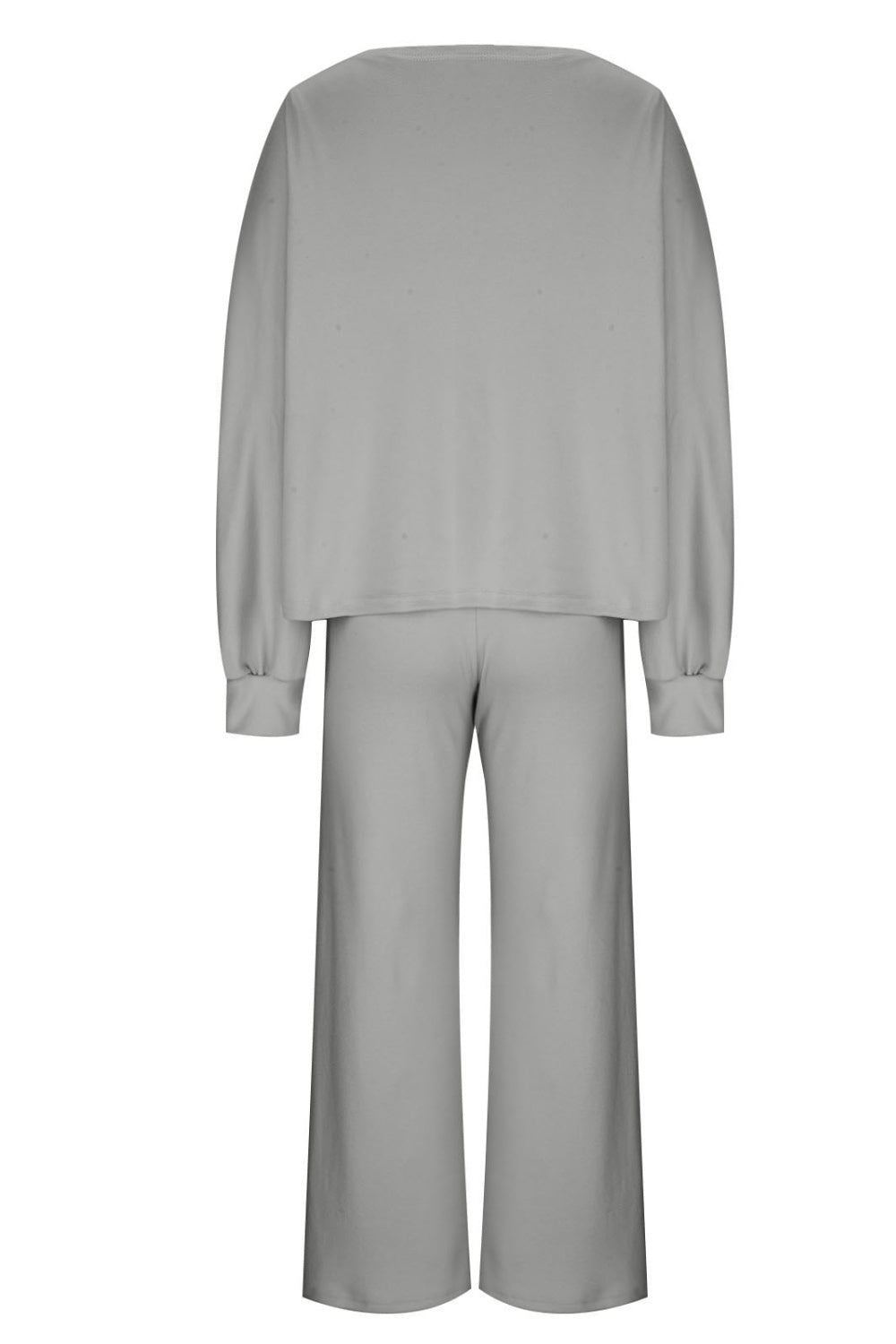 Round Neck Long Sleeve Top and Pants Set