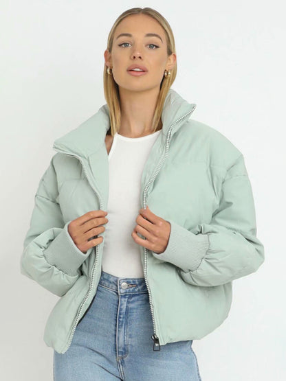 Casual all-match stand collar bread jacket Puffer Coat