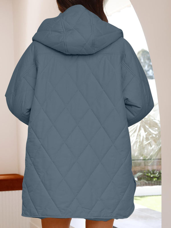 Women's oversize Loose Hooded Quilted Jacket